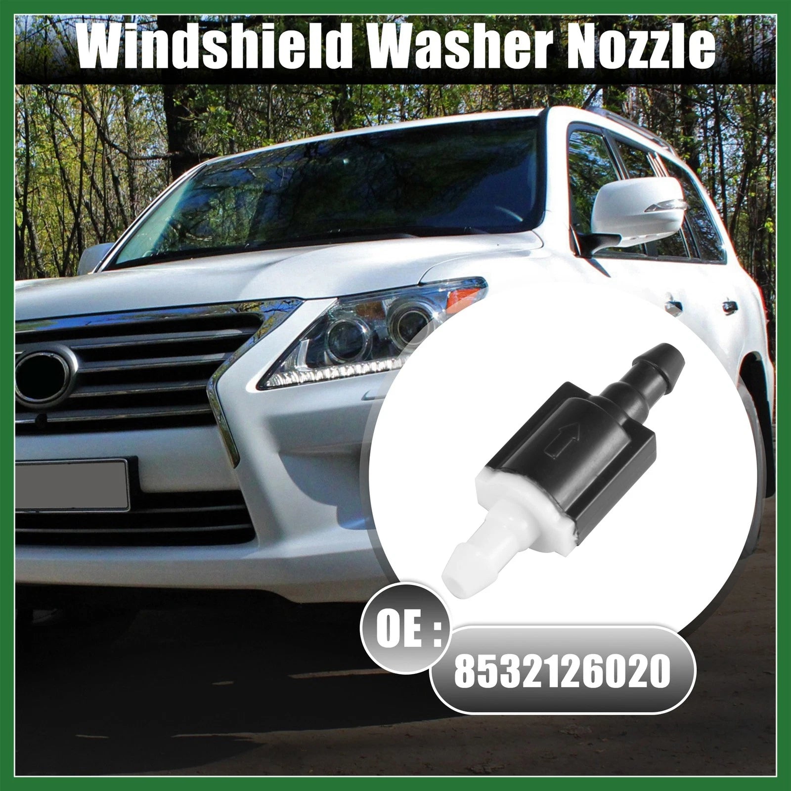 2pcs Wiper Washer Windshield Check Valve 85321-26020 for Toyota 