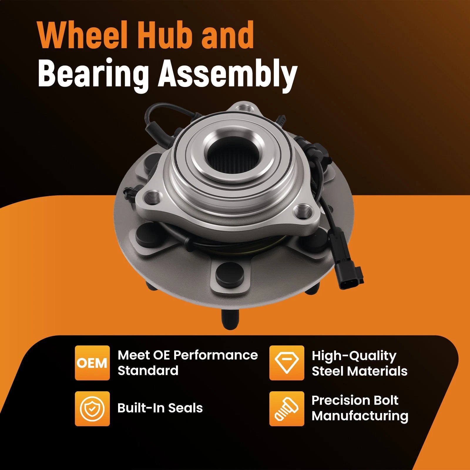 Front Wheel Hub Assembly for RAM 1500 (2019–2023) 4WD 515179 68237141AG