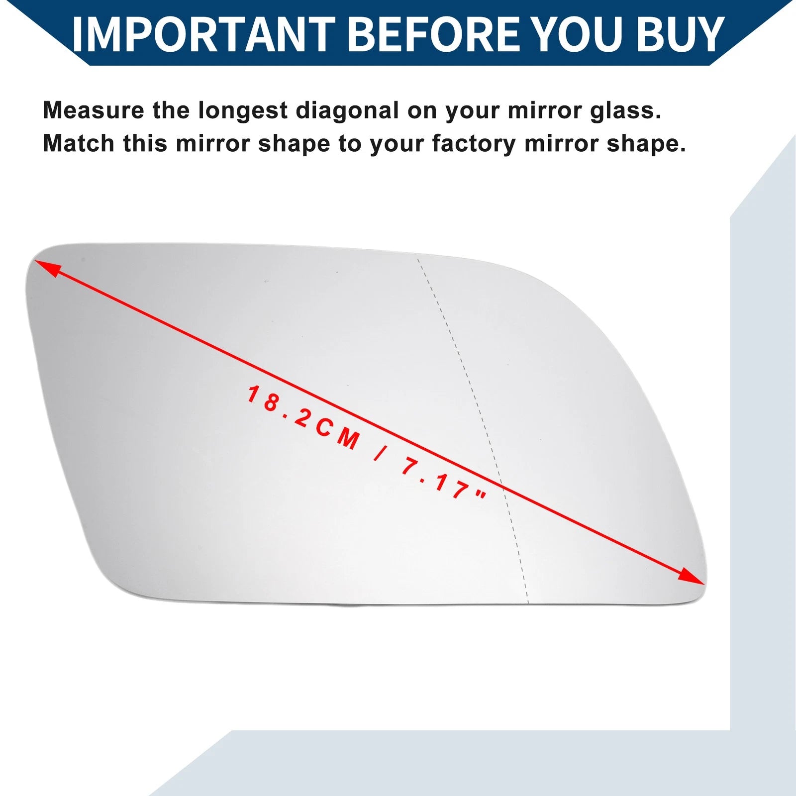 Heated Right Side Mirror Glass for Volkswagen Polo (2001–2005)