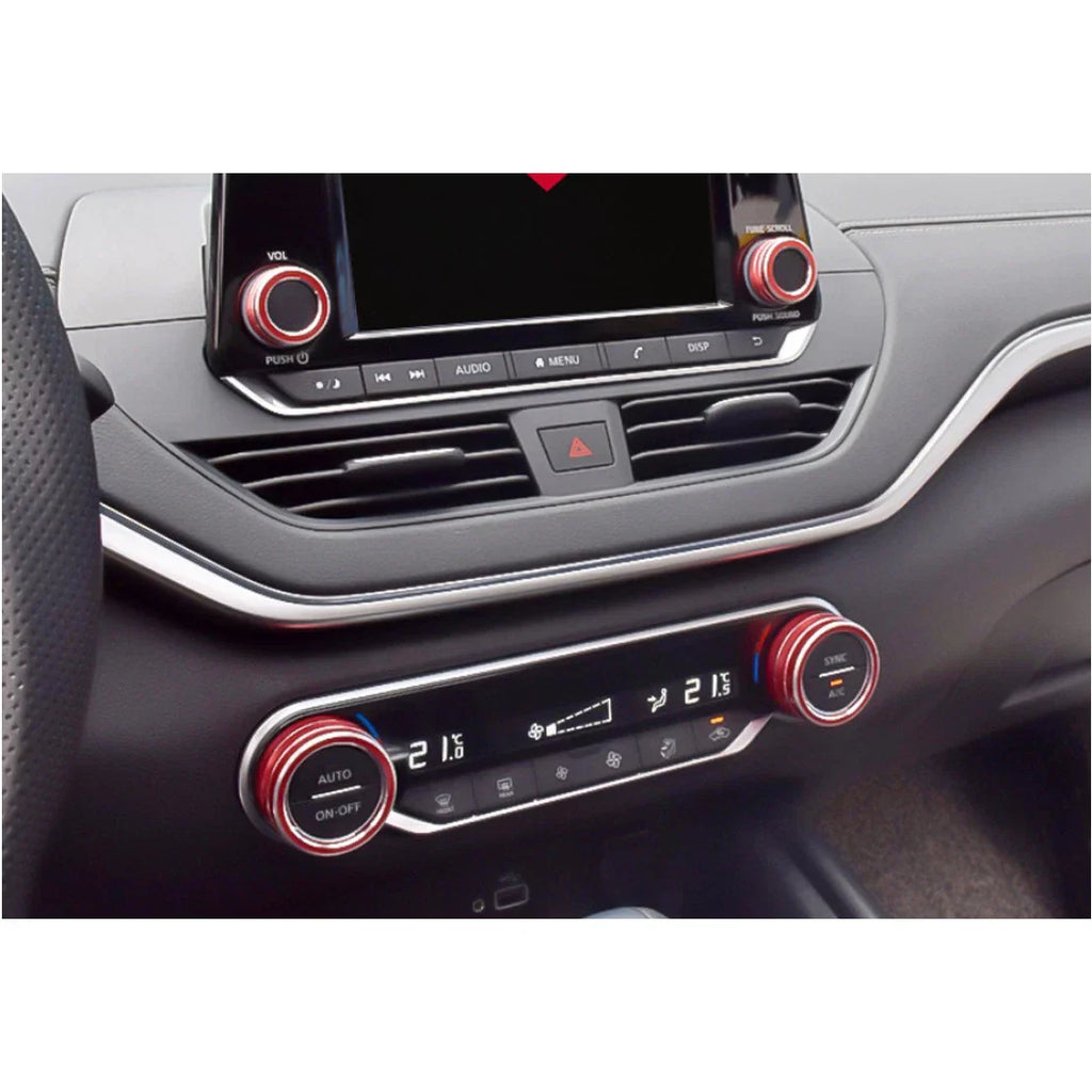 A/C Audio Switch Knob Ring Covers for Nissan Teana Altima (2019-2020) 4x Durable
