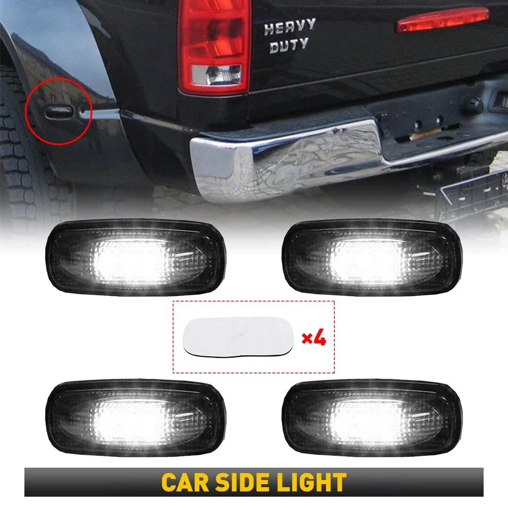 White Rear LED Side Marker Light for Dodge RAM 2500 3500 (2003–2018)