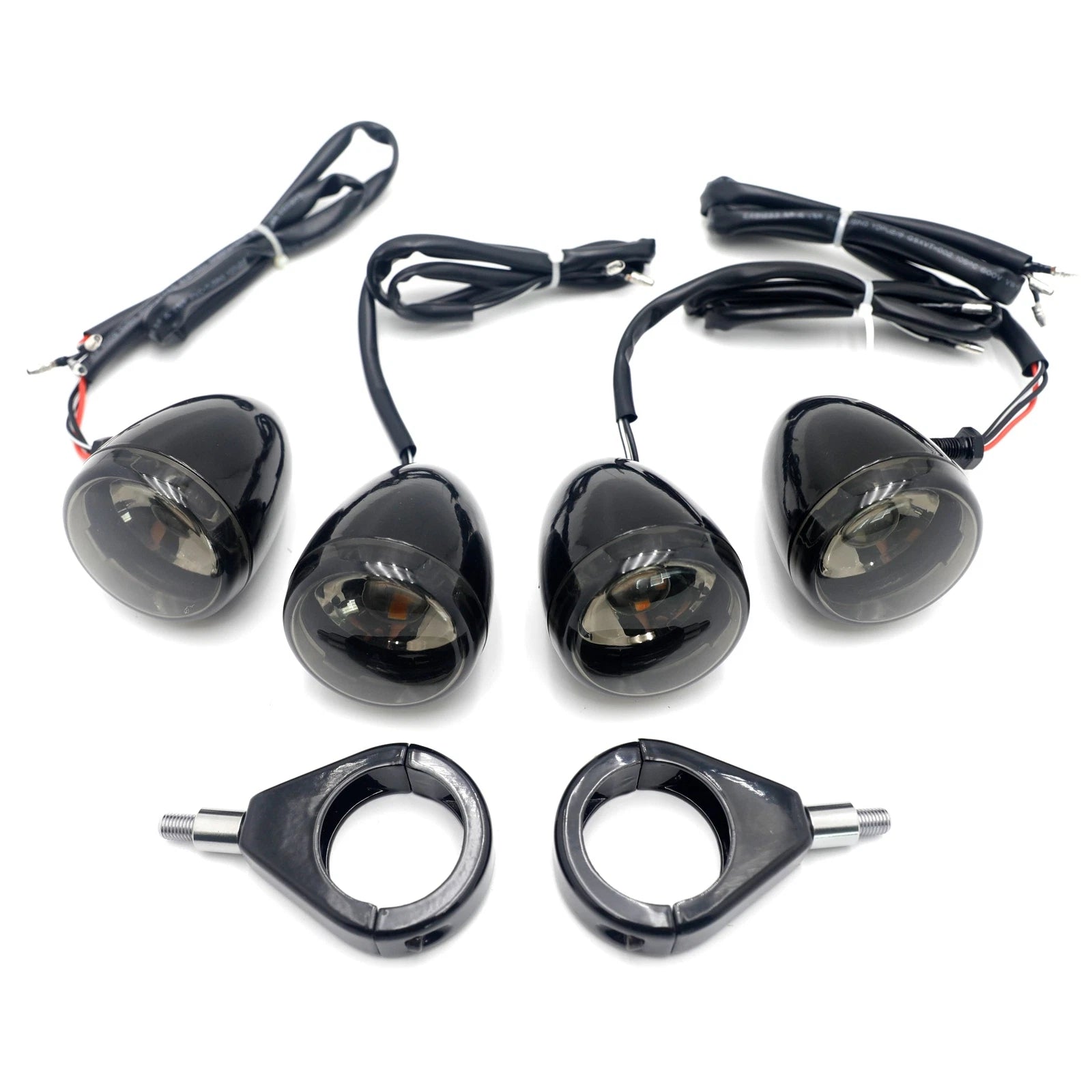 Smoke Lens Turn Signals Kit for Harley Davidson Bullet (41mm)