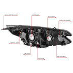 LED Headlight Lamp for Honda CR-V (2015–2016) Left Side Chrome Housing