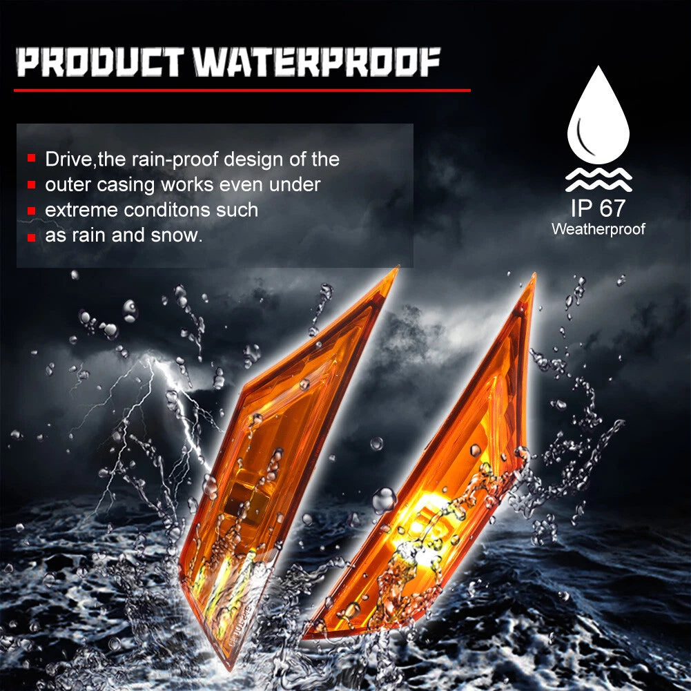 Amber Side Marker Lamp Turn Signal Lights for Honda Civic (2016–2021)