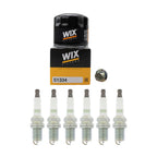 Wix Engine Oil Filter & NGK 6 Platinum Spark Plugs for Santa Fe Tucson Rodeo