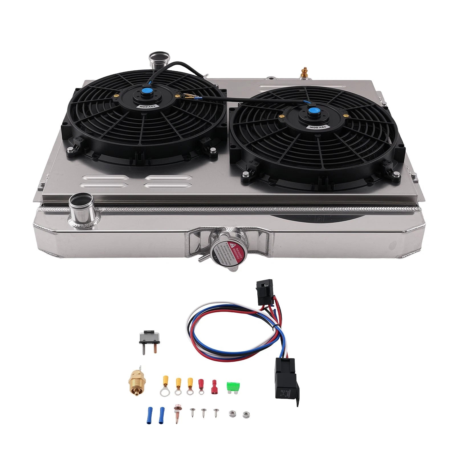 3 Row Aluminum Radiator Fan for Ford Mustang/Mercury Cougar (1967–1970)