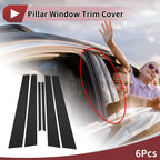 Set of 4 Door Pillar Window Trim for Mitsubishi Lancer (2002–2007) Black