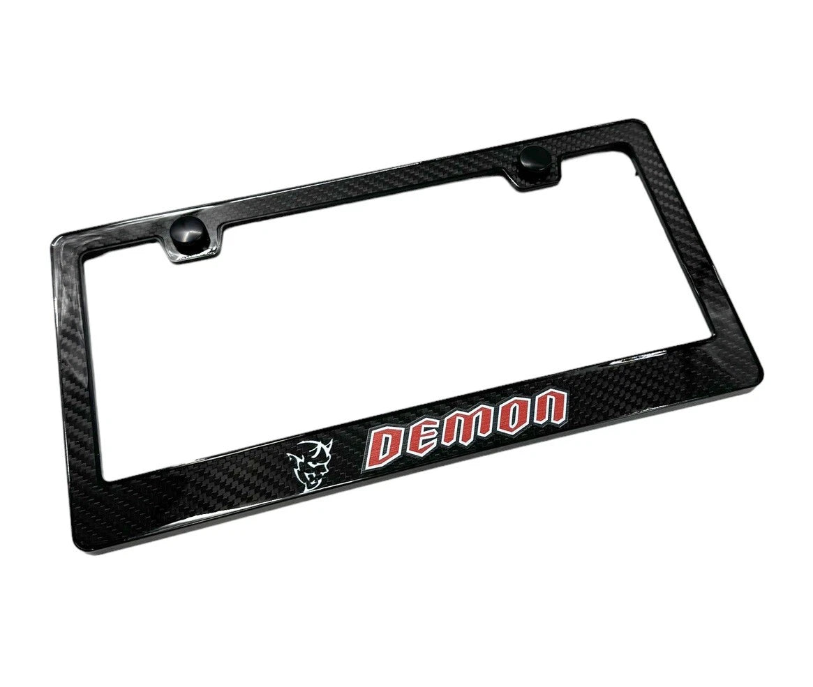 ABS License Plate Frame Real Carbon Fiber for Dodge Demon (2018–2023)