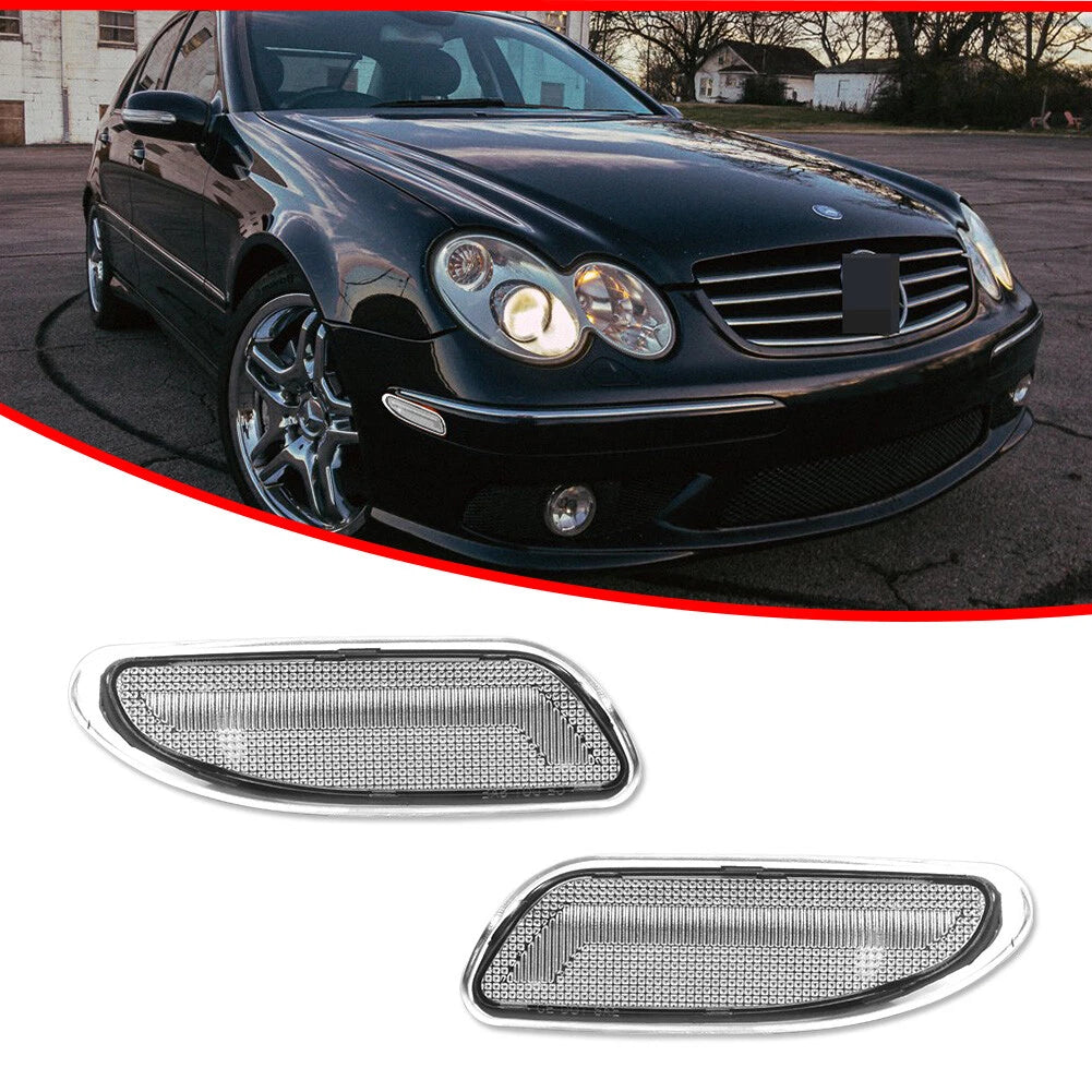 Clear Lens Front Side Marker Light for Mercedes Benz W203 C-Class (2001–2007)