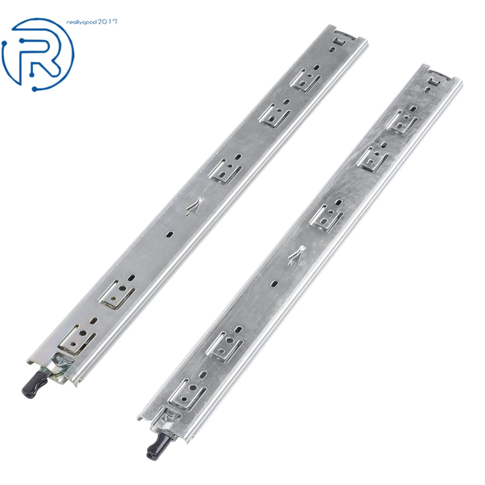 Set of 2 Heavy Duty Drawer Slides for Universal Applications (22 Inch)