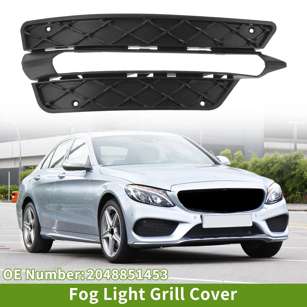 1 Pc Fog Light Grill for Mercedes-Benz C350 (2008–2015) No. 2048851453 Black