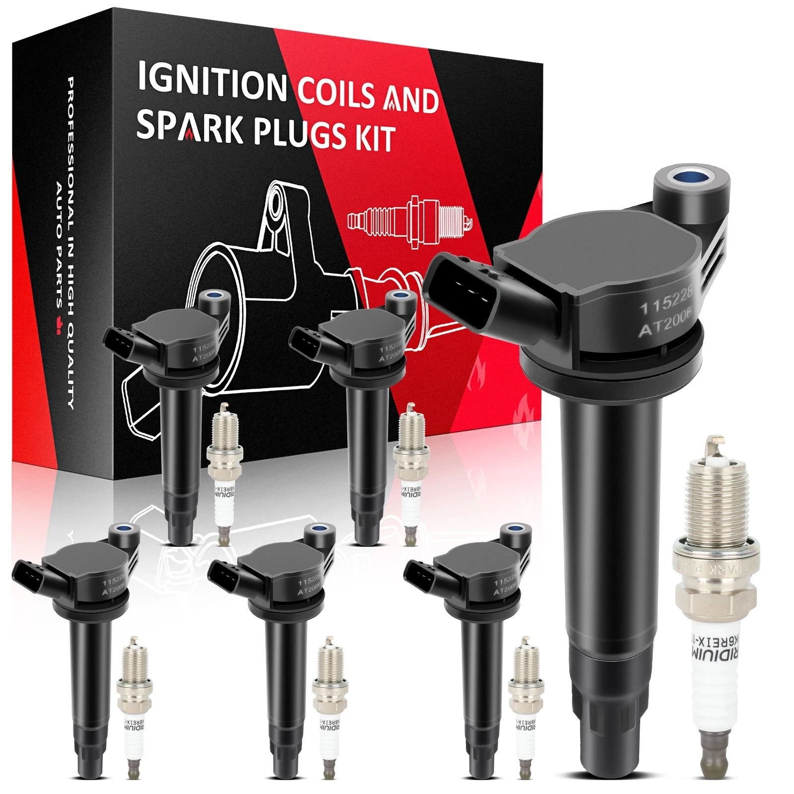 Ignition Coils & Spark Plugs for Toyota Highlander Camry Sienna Lexus RX400h (2001–2023)