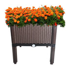 Raised Plastic Garden Bed Planter for Outdoor Vegetables and Herbs