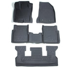Set of 3 Row Floor Mats for Jeep Commander (2022–2026) TPE Rubber All Weather