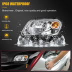 Pair Headlight Assemblies for Chevy HHR (2006–2011) Chrome Housing