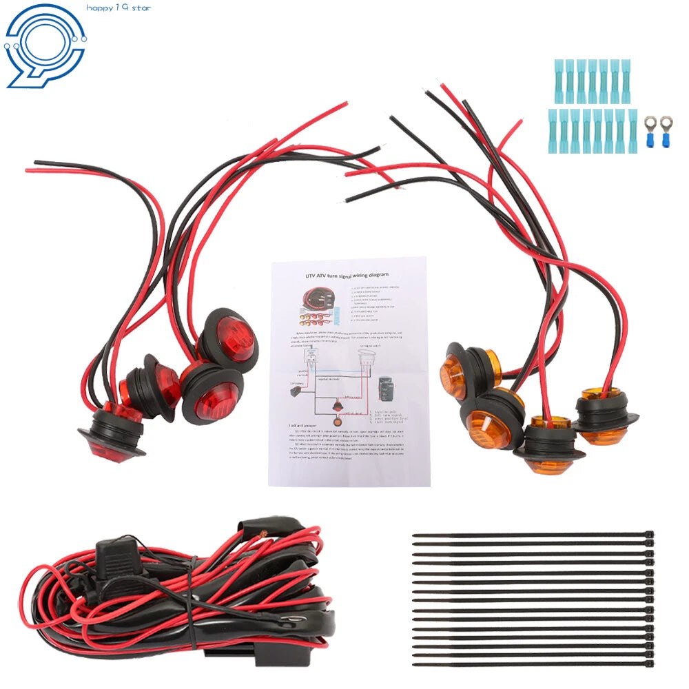 LED Rocker Switch Turn Signal Kit for Kawasaki Mule Teryx 4