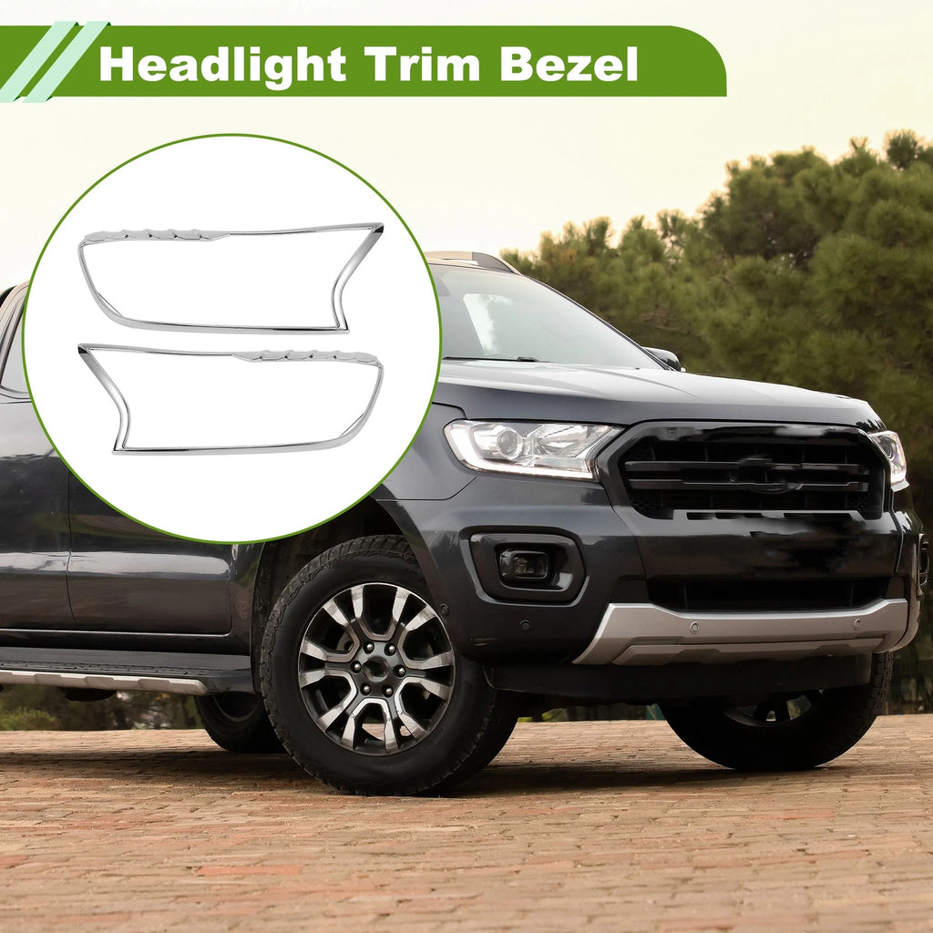 Pair Headlight Trim Bezel for Ford Ranger (2015–2021)