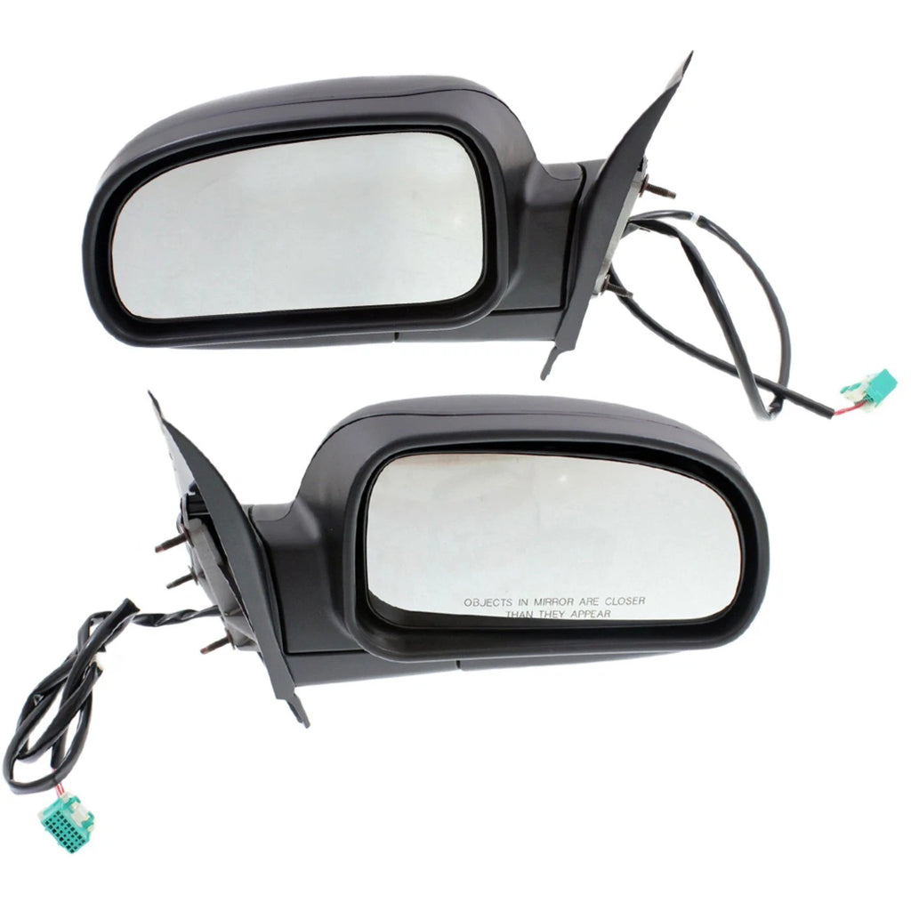Set of 2 Power Mirrors for GMC Envoy (2006–2009) Textured Black Manual Folding