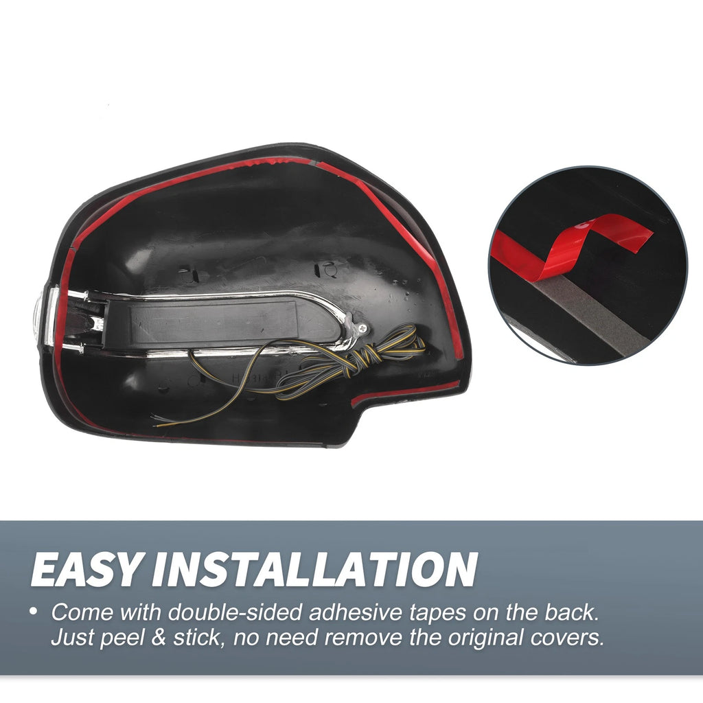 Pair Rearview Mirror Cover Overlay Matte Black for Lexus RX300 RX330 RX350 (2003)