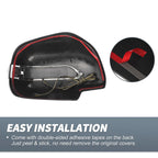 Pair Rearview Mirror Cover Overlay Matte Black for Lexus RX300 RX330 RX350 (2003)