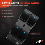 Set of 4 Power Window Switches for Chevy Silverado 2500 HD (2007–2014)