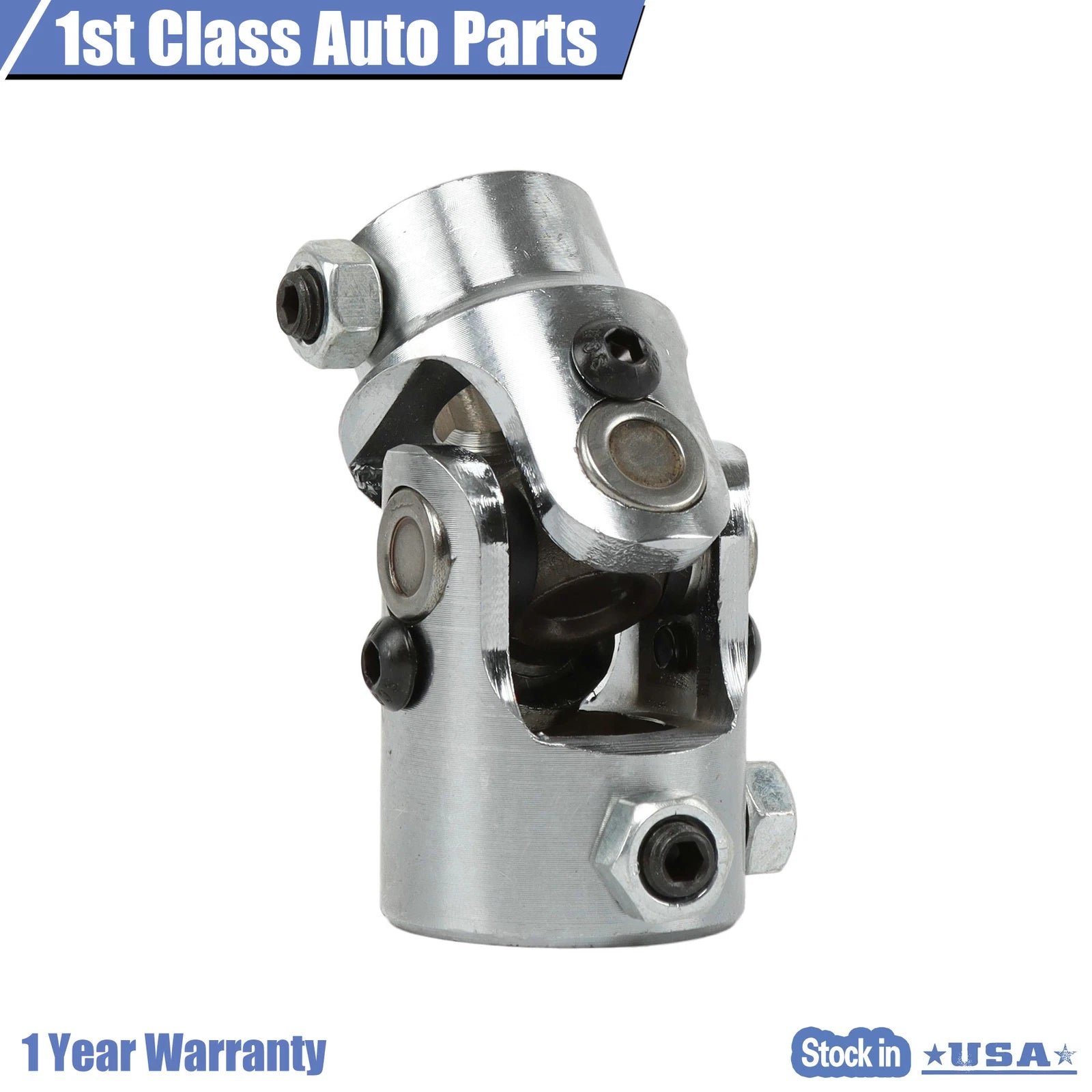 Chrome Steel Steering U Joint for Universal Hot Rod (1" DD x 3/4" DD)