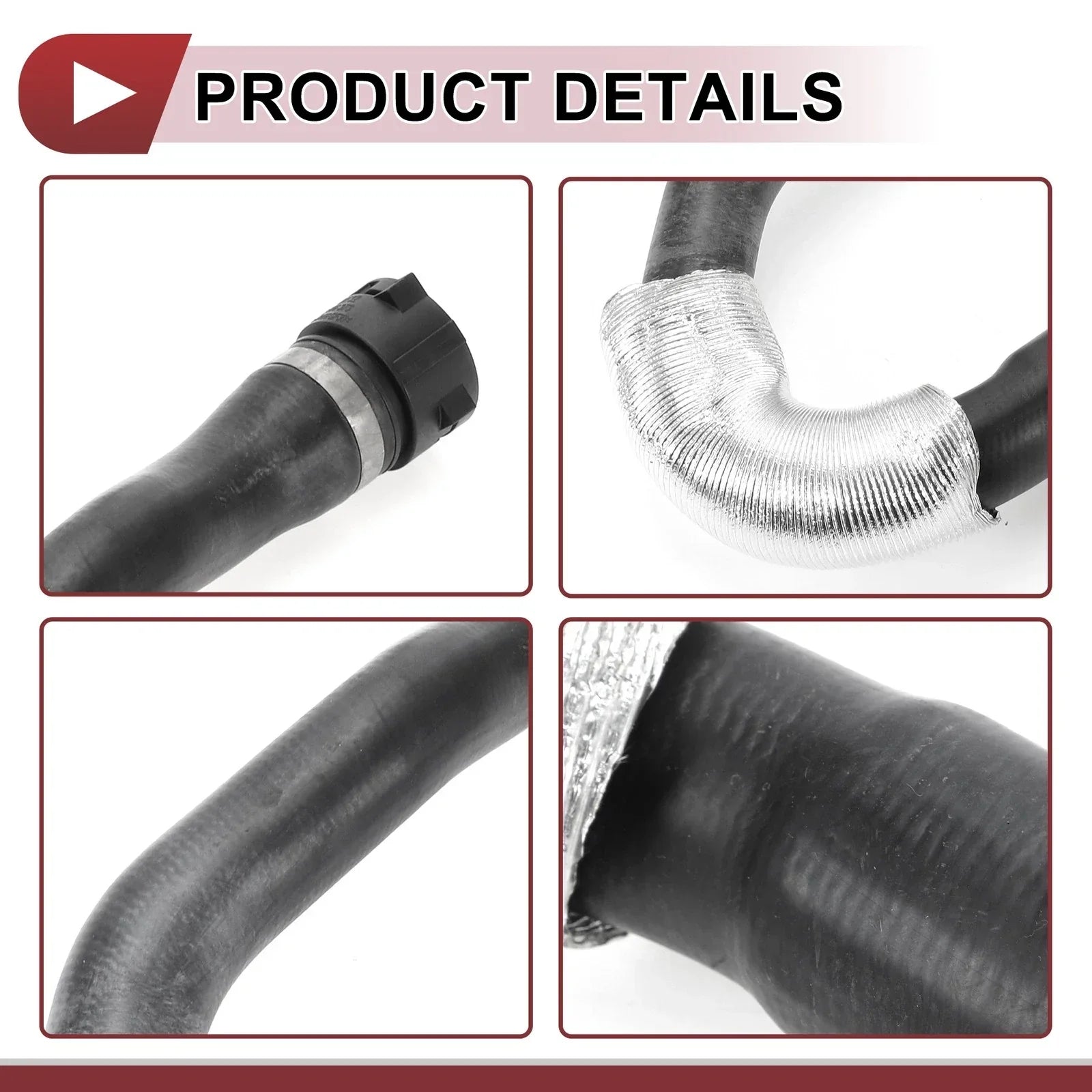 Radiator Coolant Hose 3.0L L6 for BMW 528i (2011) Rubber Black