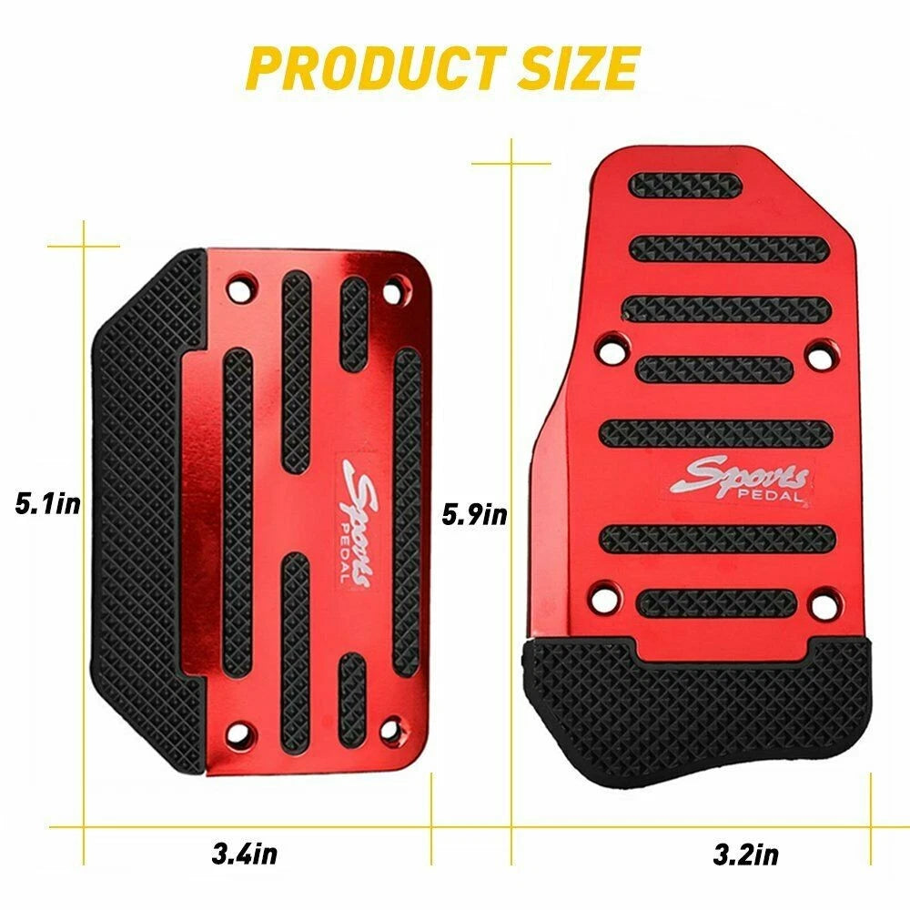 Non-Slip Automatic Gas Brake Foot Pedal Pad Cover for Universal Fit