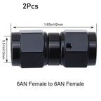 2Pcs Straight Female to Female Swivel Coupler 6AN 8AN 10AN Fitting