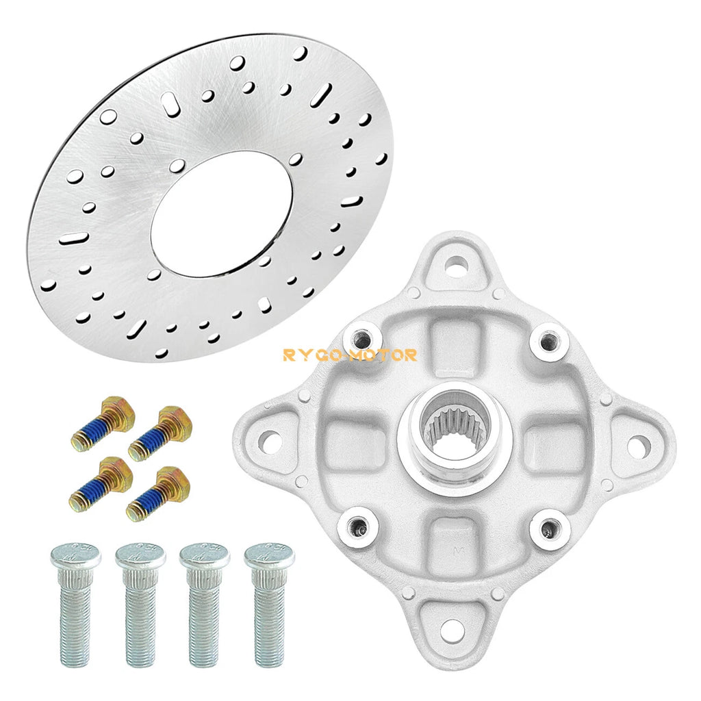 Front Wheel Hub & Studs & Brake Rotor Kit for Polaris Scrambler 500 (2010–2012)