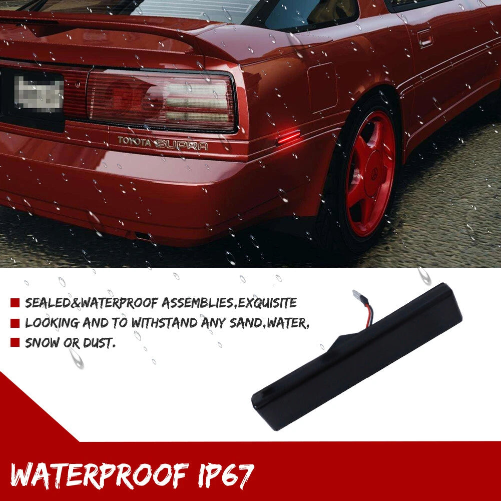 Set of 2 Red LED Rear Bumper Side Marker Lamps for Toyota Supra MK3