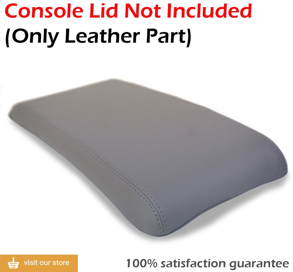 Leather Synthetic Console Armrest Cover for Dodge Dakota (2006–2010) Gray