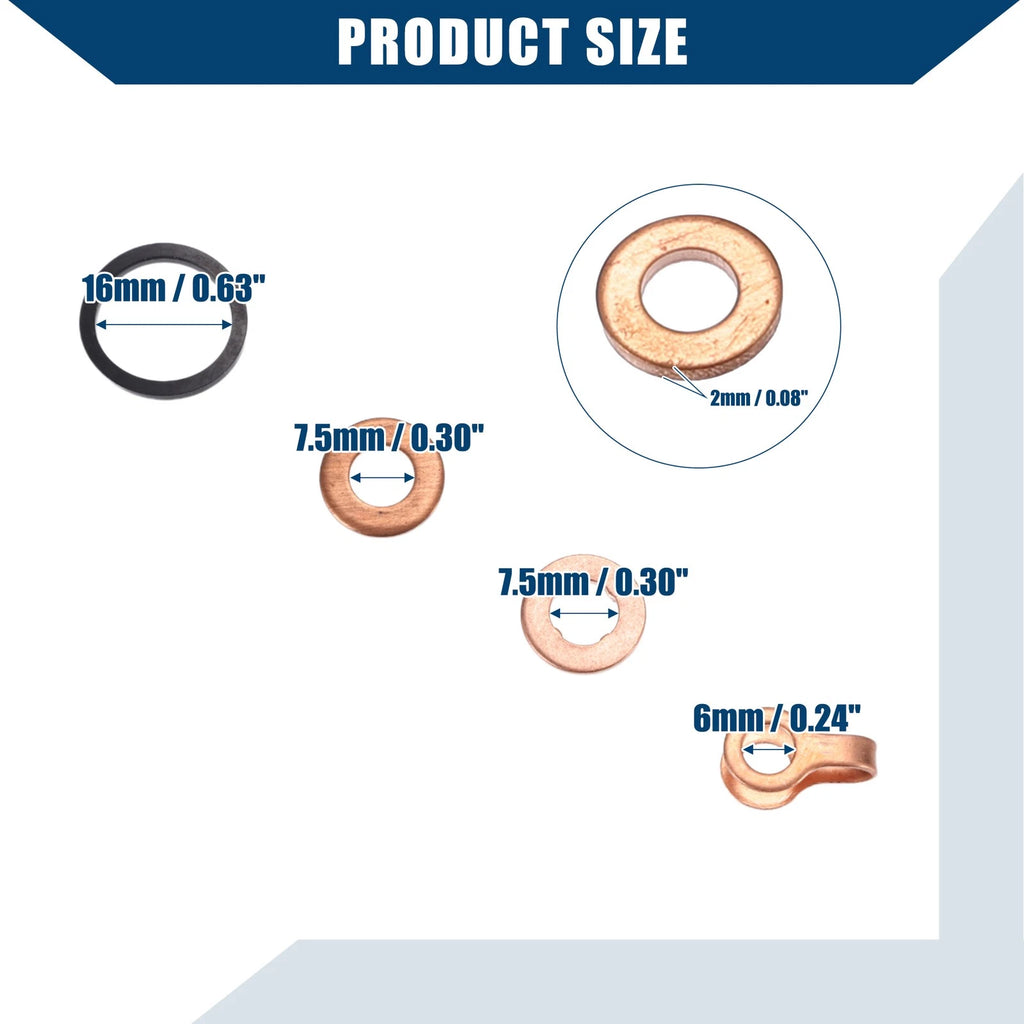 Set of 4 Fuel Injector Seal Installation Kit for Dodge 12v 4BT 6BT 5.9L (1991–1998)