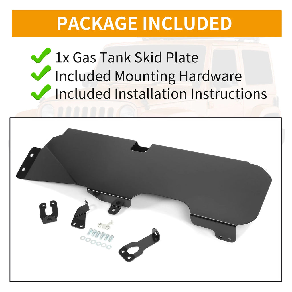 Gas Tank Skid Plate for Jeep Wrangler JK (2007–2018)