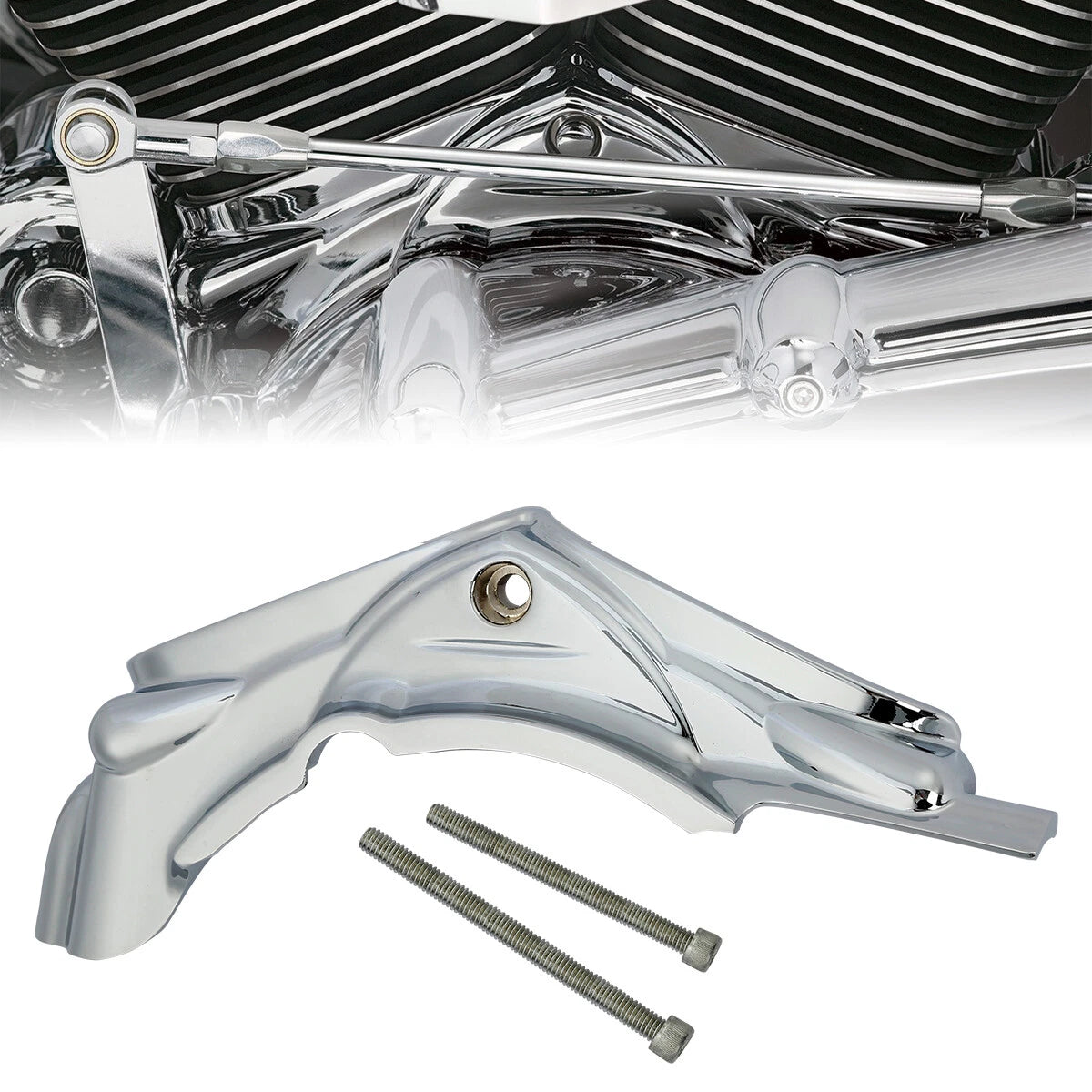 Chrome Cylinder Base Side Cover for Harley Touring Road King Glide (2007–2016)