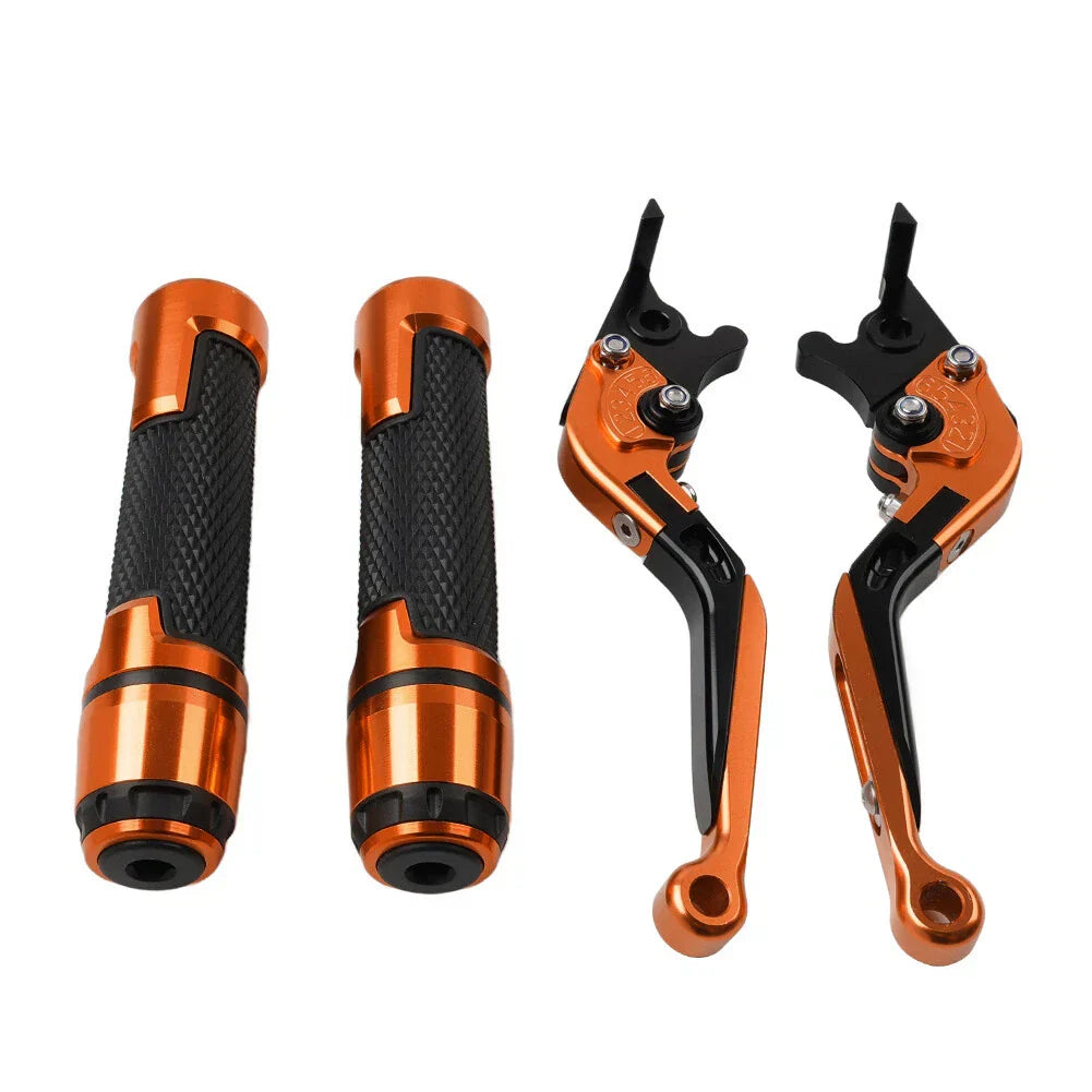 Orange Extendable Brake Clutch Lever Grip Set for BMW S1000R S1000RR (2014-2023)