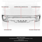 Chrome Steel Front Bumper Face Bar for Ford Ranger (2019–2024)