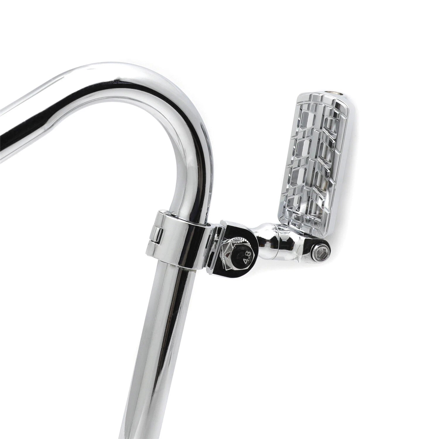 Chrome Dominator CNC FootPeg 1.25" w/ 3" Mounting Bracket for Harley Softail