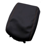Console Armrest Cover for Nissan Titan (2016–2020) Orange Stitch PVC Leather