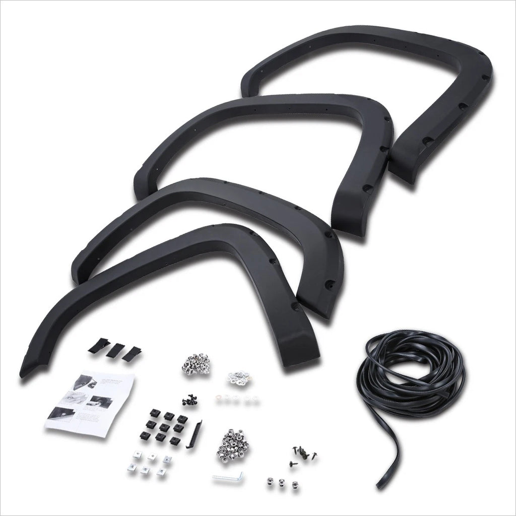 Set of 4 Matte Wheel Fender Flares for GMC Sierra (2007–2014)