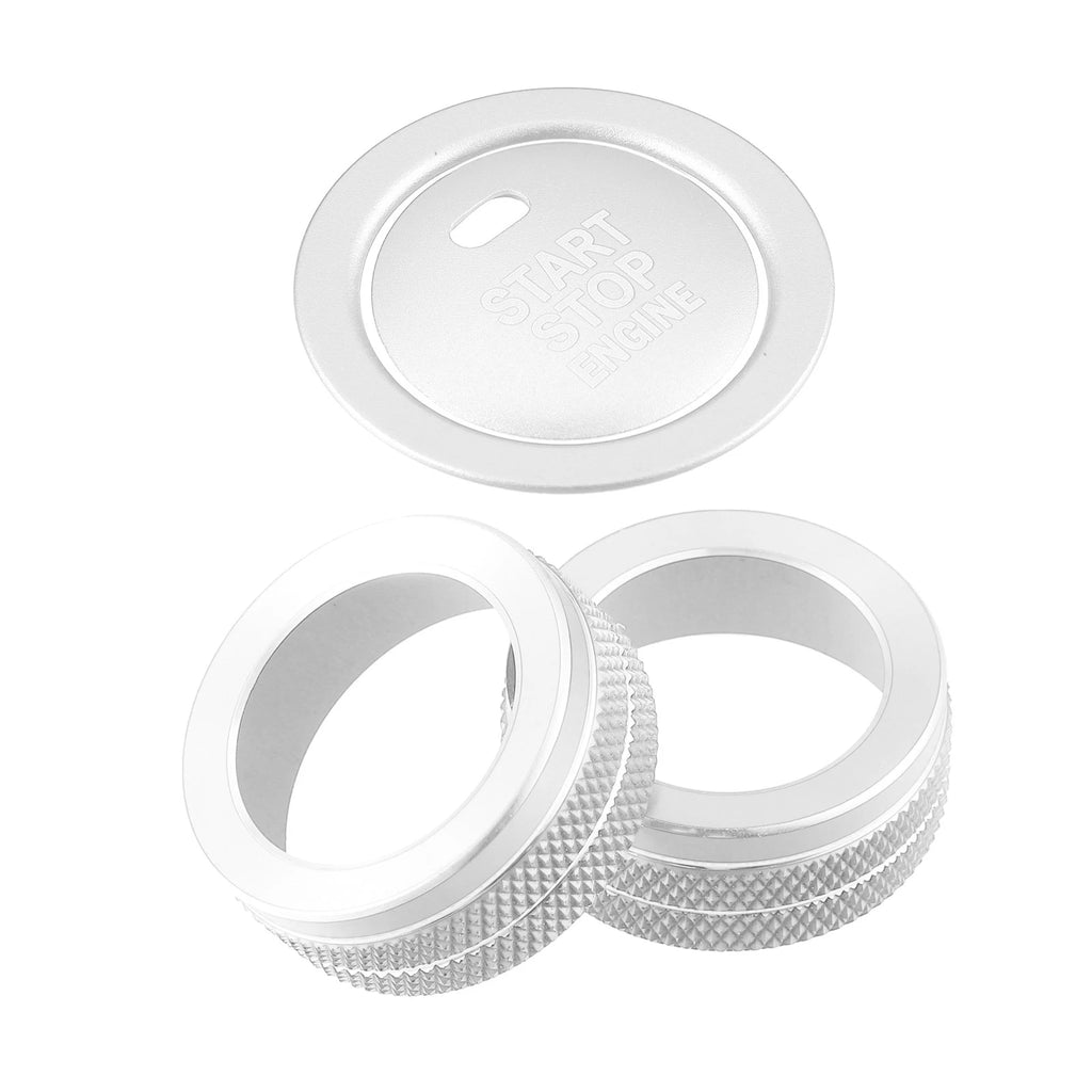 Set of 4 AC Knob Ring Engine Start Button Covers for Toyota Corolla 