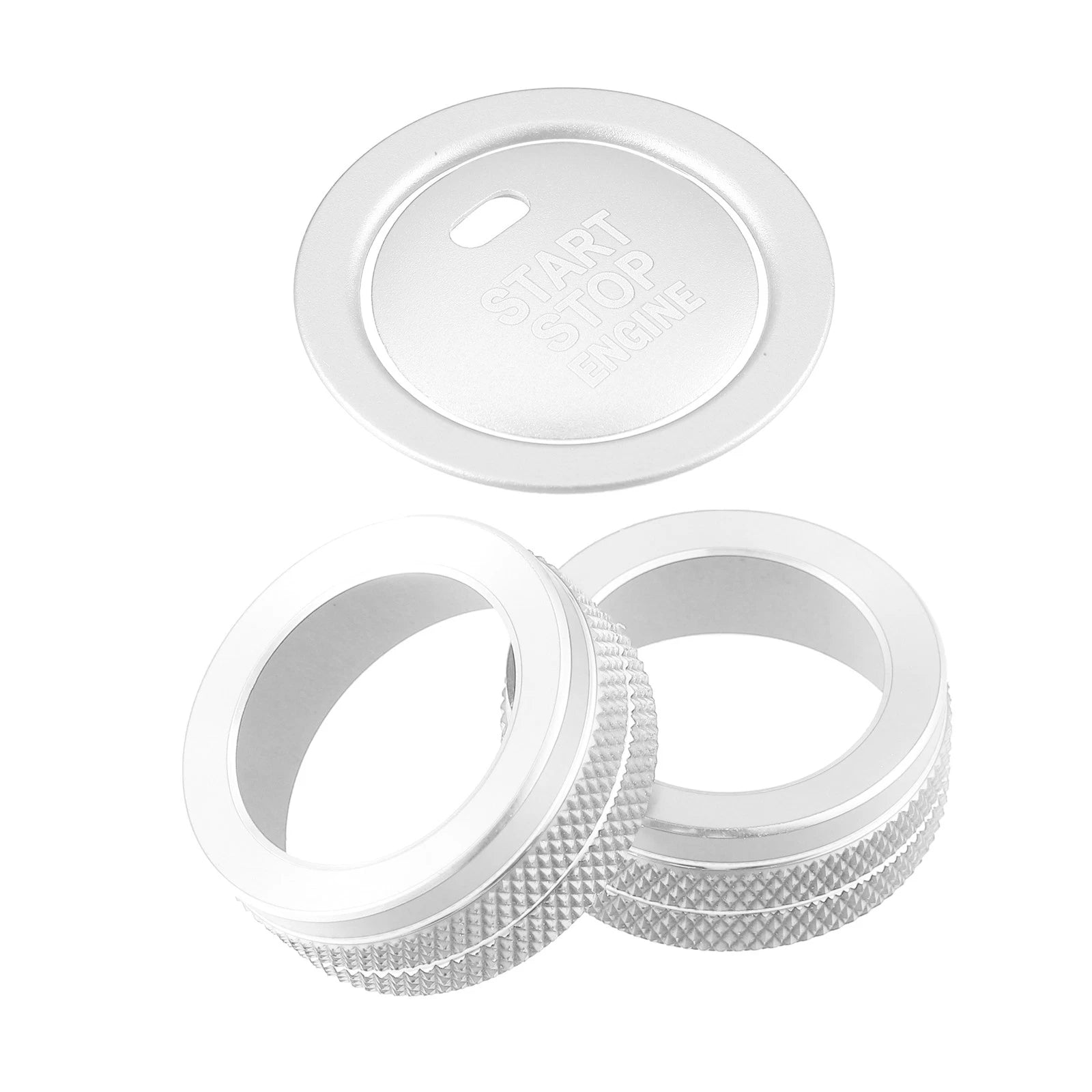 Set of 4 AC Knob Ring Engine Start Button Covers for Toyota Corolla 