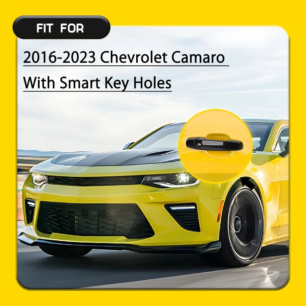 Carbon Fiber Door Handle Cover Trim for Chevrolet Camaro (2016–2023)