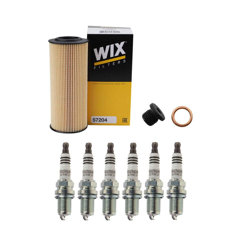 Wix Engine Oil Filter & NGK 6 Iridium IX Spark Plugs for Audi S4 S5 SQ5 Q7 (2010–2020)