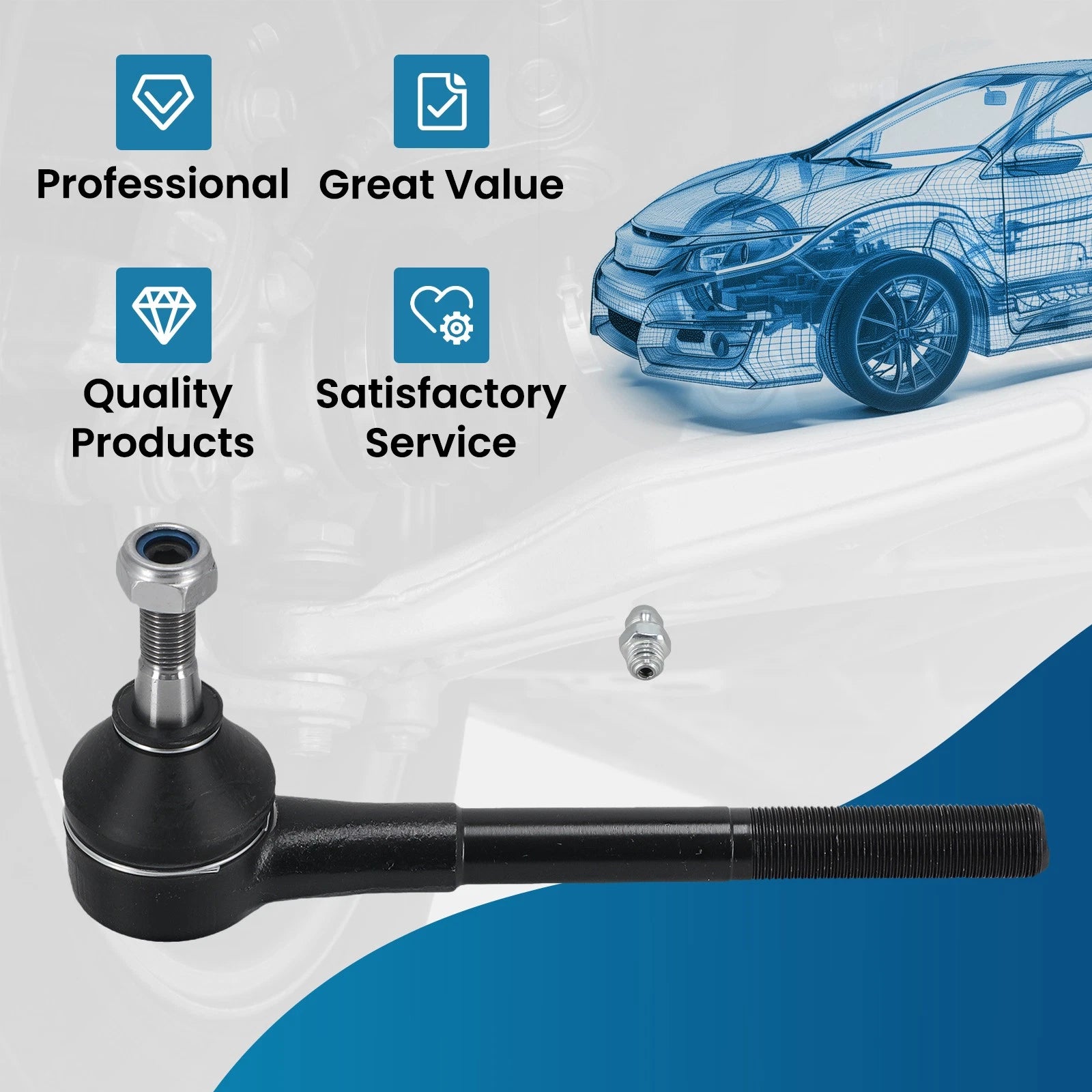 Front Outer Tie Rod for Chevy K1500/K2500/C2500 Suburban (1992–1999)