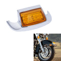 Chrome Orange Front Fender Tip Light for Harley Touring Electra Street Glide (2014–2023)