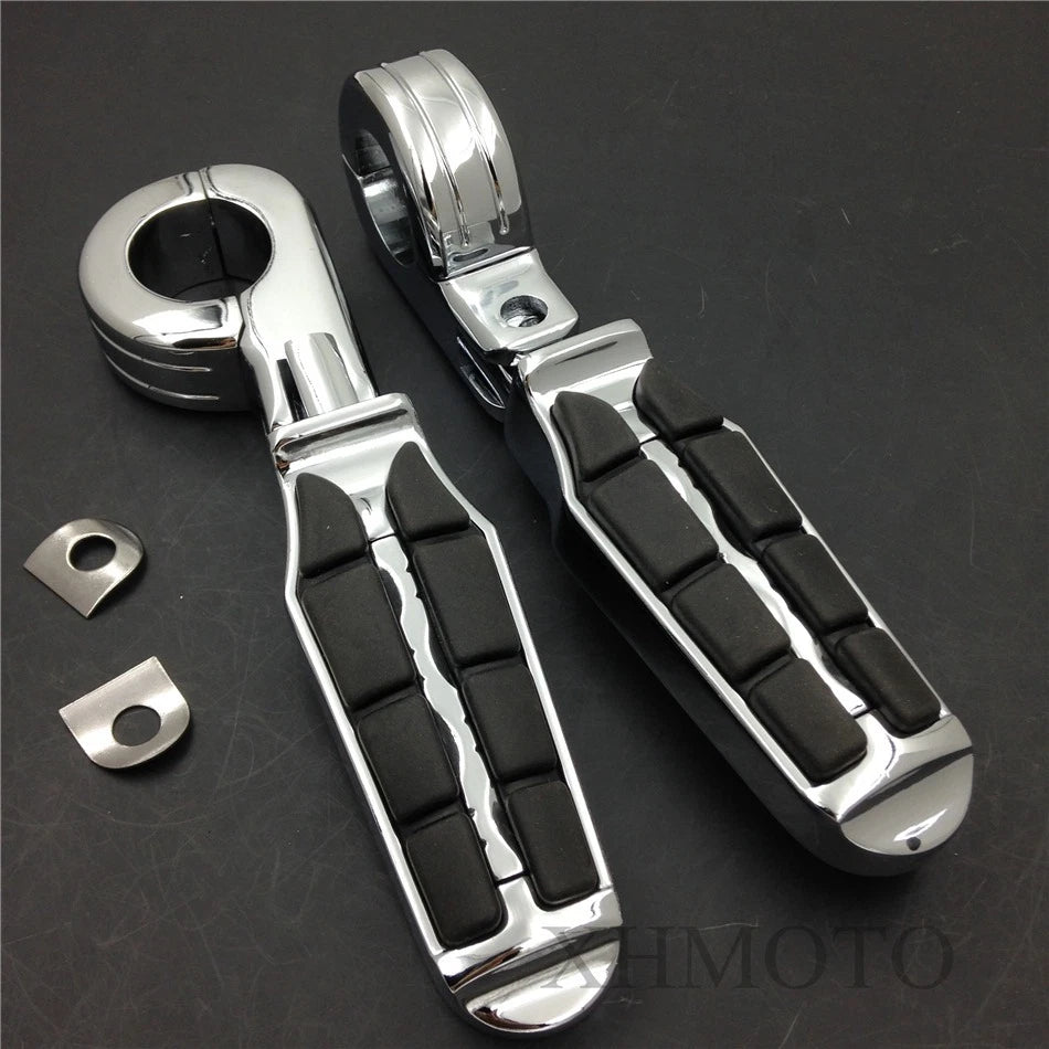 1 1/2" Highway Tombstone Offset Mount P Clamp Foot Peg for Harley Sportster