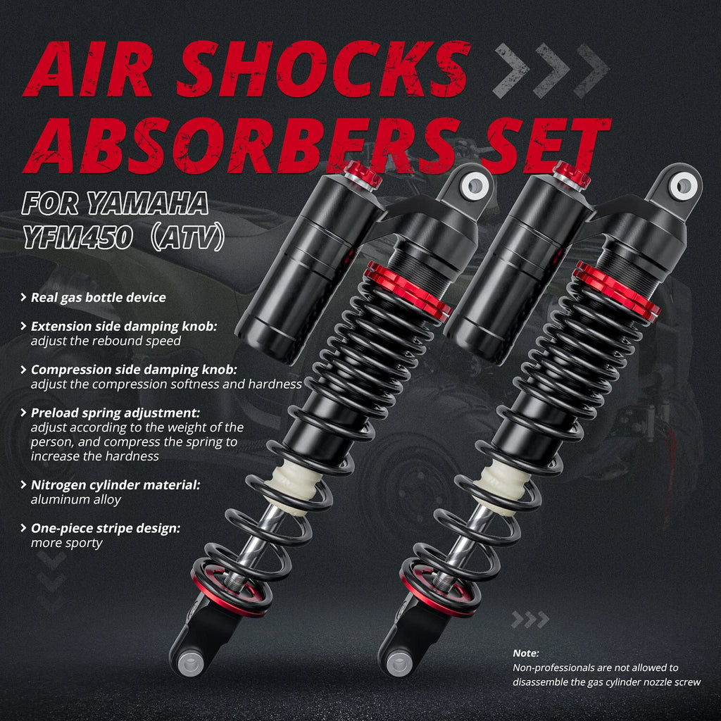 Adjustable Front & Rear Shocks for Yamaha YFZ450 (2004–2023)