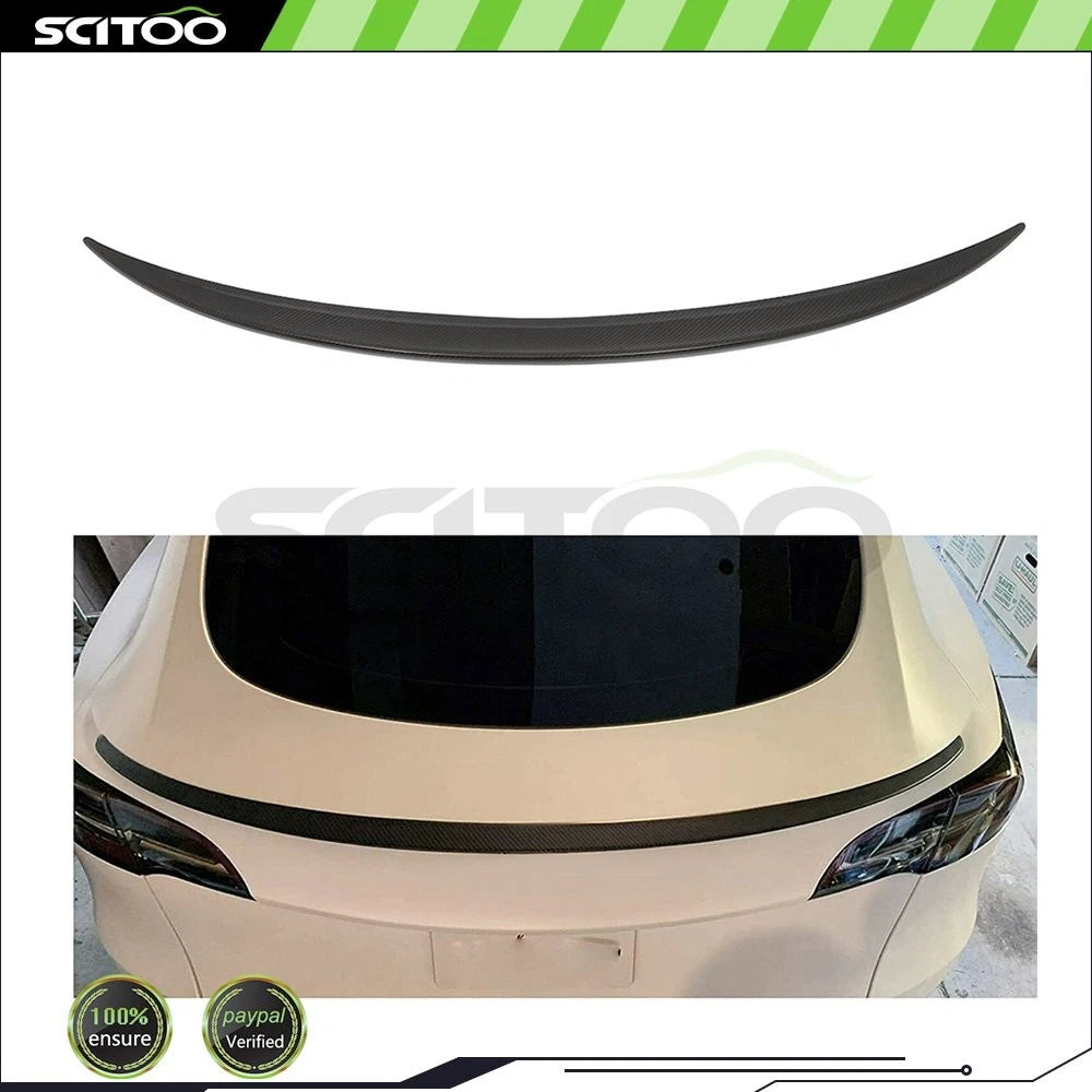 Carbon Fiber Rear Trunk Lid Spoiler Wing for Tesla Model 3 (2017–2023)