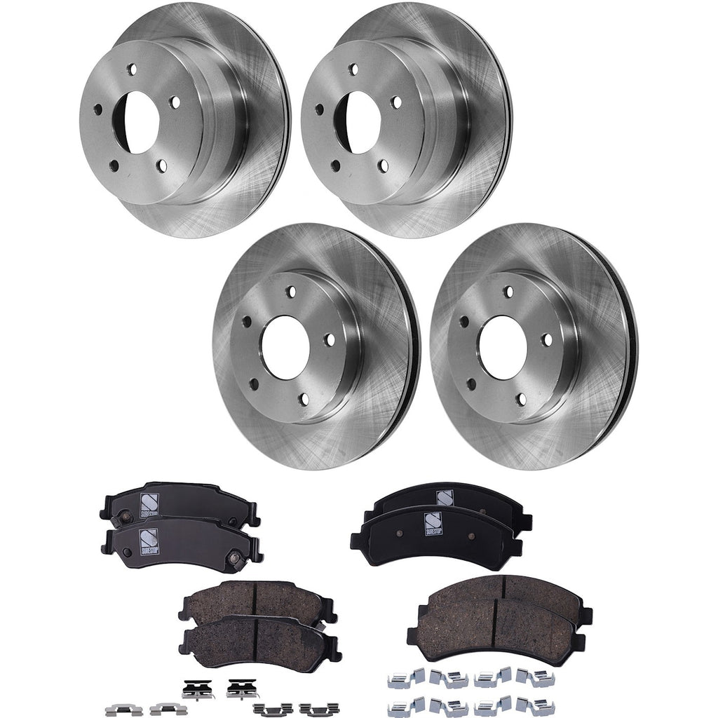 Brake Disc Rotors and Pads Kit for Chevy S10 Pickup Blazer